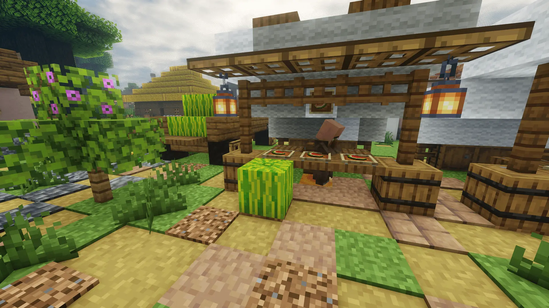 There is also a trader selling watermelons – it’s a popular sweet snack around here