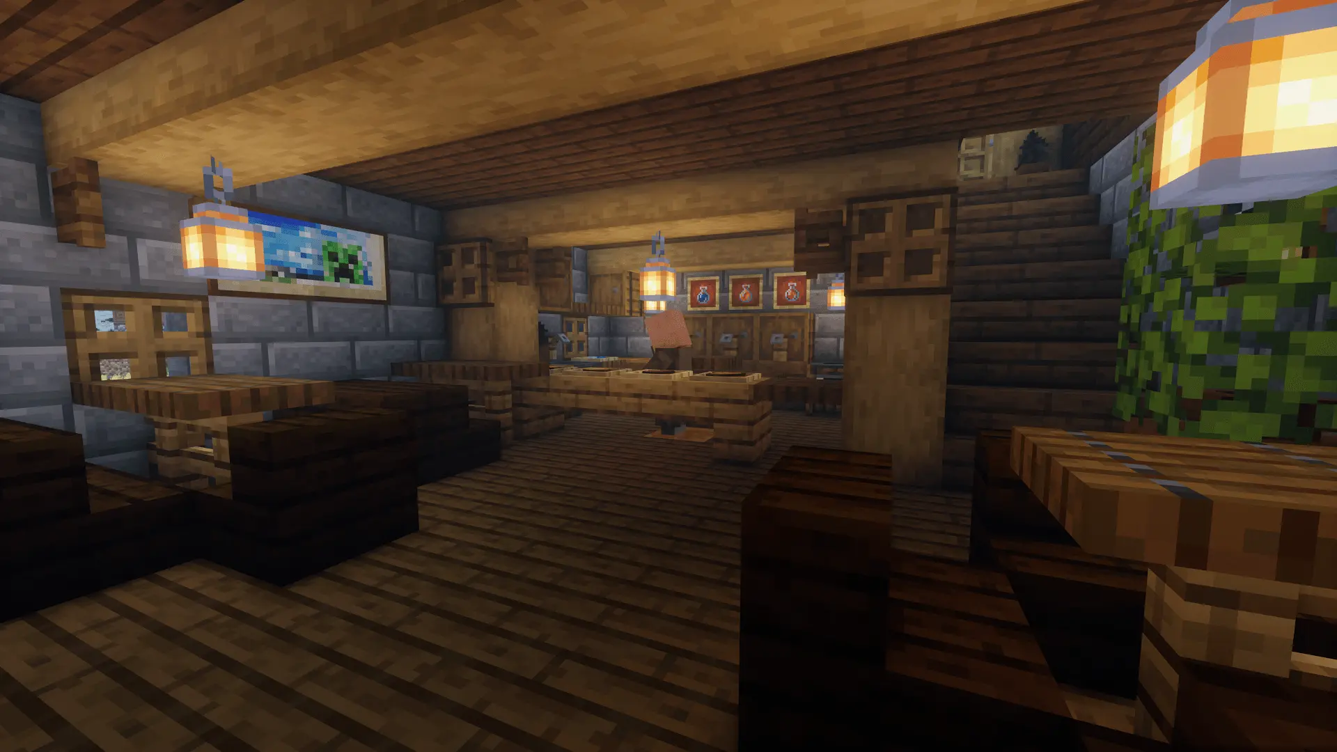 The inn has a lot to offer: tap beer and food are served here, and travelers can rent rooms on the second floor