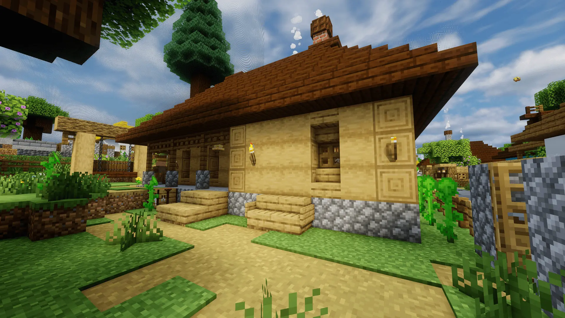 The local school, a modest building consisting of the teacher’s living space and classrooms