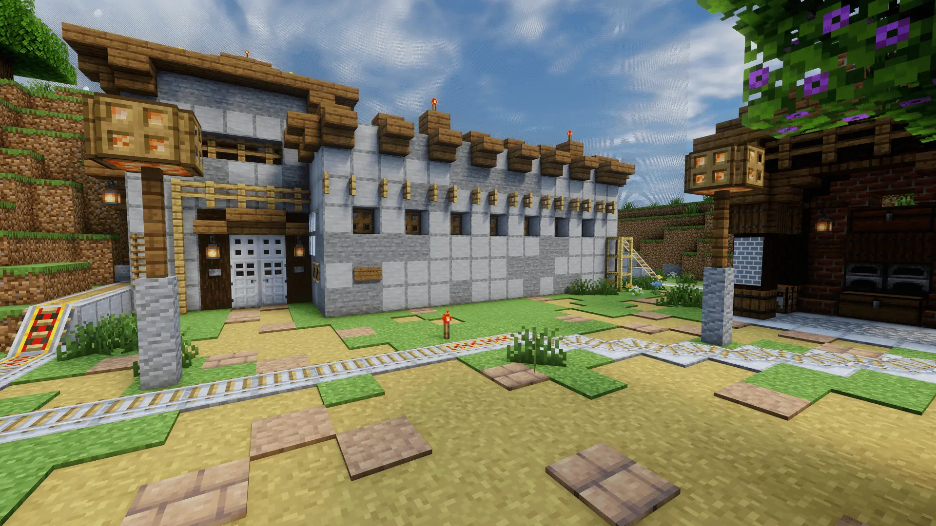 The factory is a sign of the village’s industrialization. It’s a concrete building serving as the main point of production of bricks